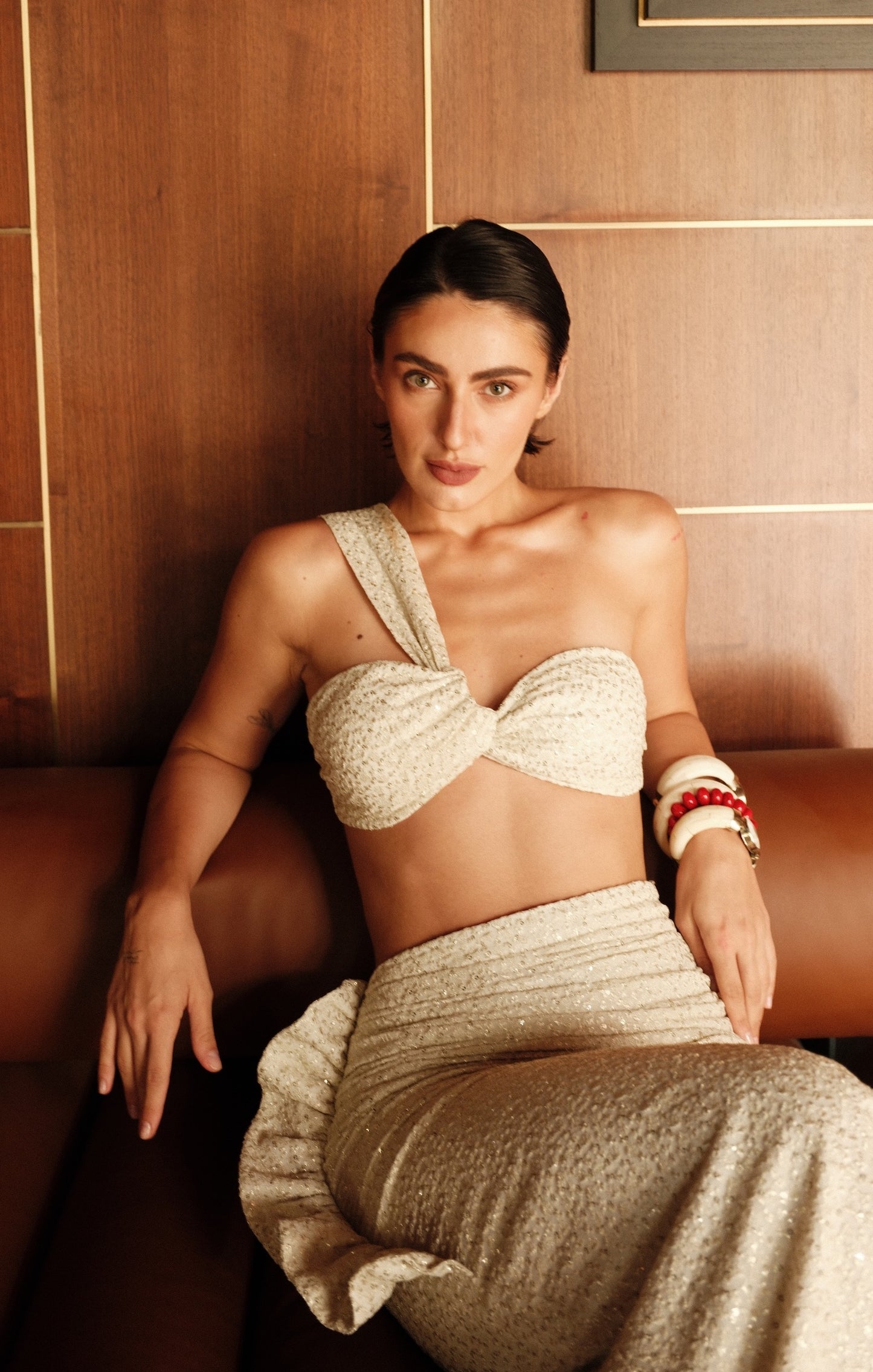 Paula Bralette - Embroidered Twisted Bra