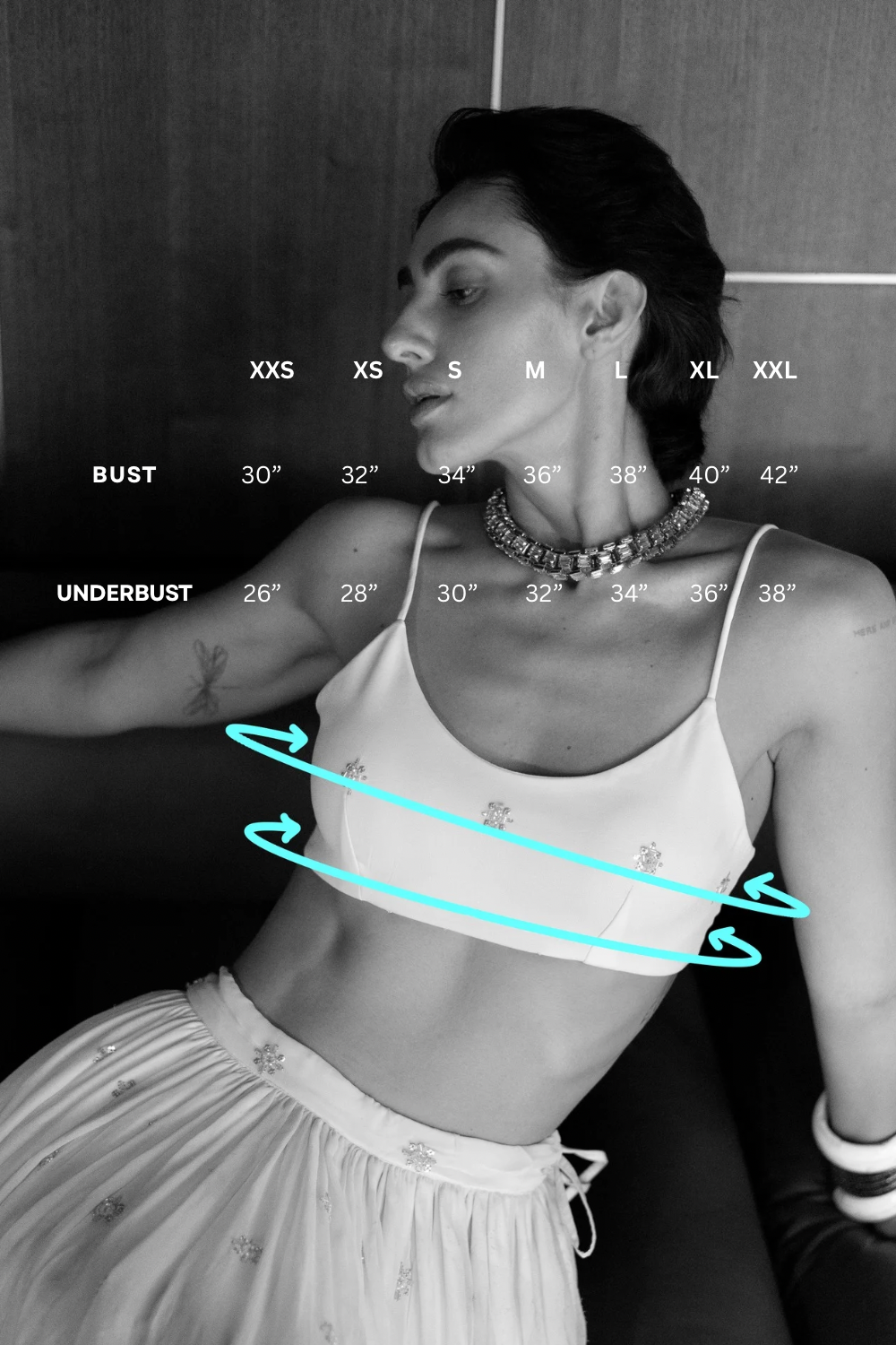 Diana Bralette - White Embroidered Bra