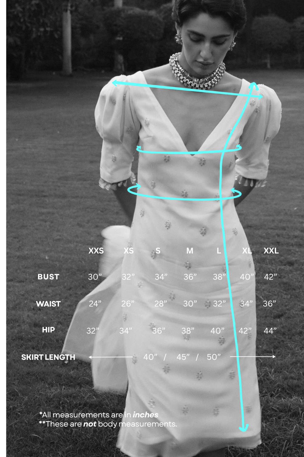Diana - Puff Shoulders White Embroidered Dress