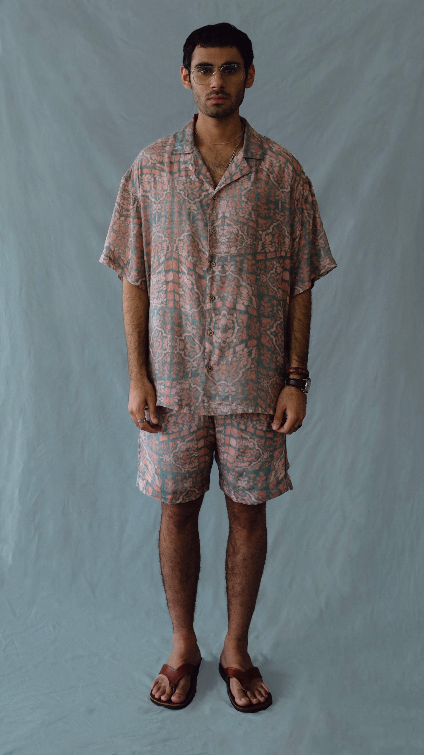 Printed Cotton - Silk Shorts - Hëne