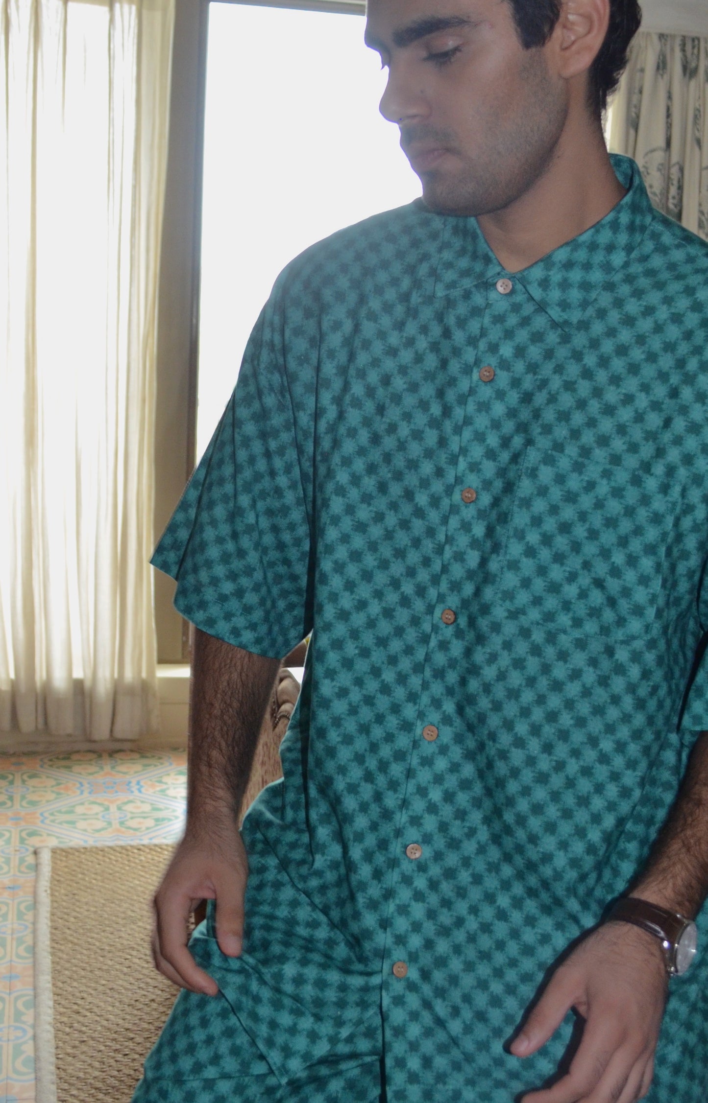 The Adam Shirt - Classic Checked Print - Green