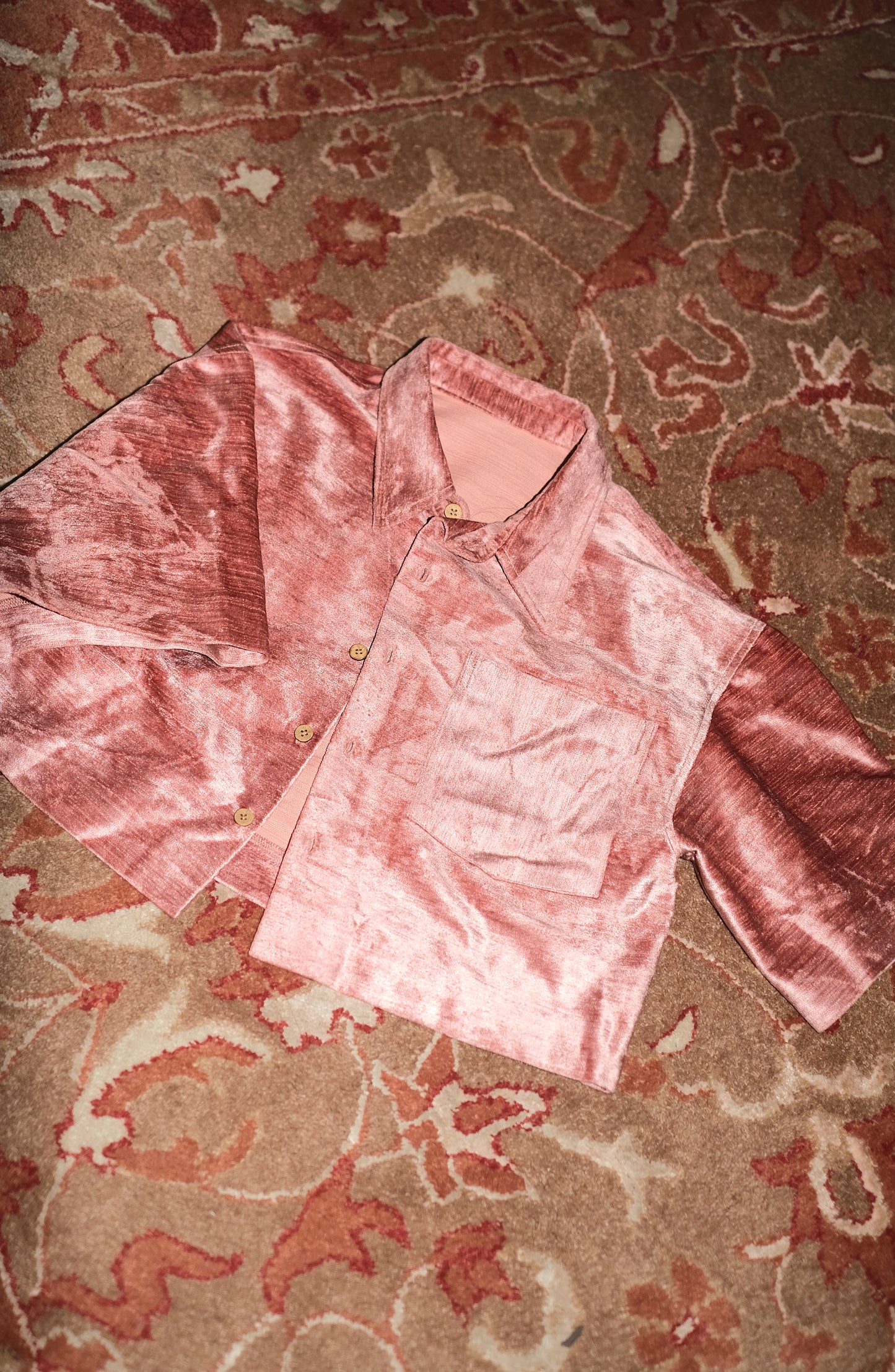 The Rose Cropped Velvet Shirt