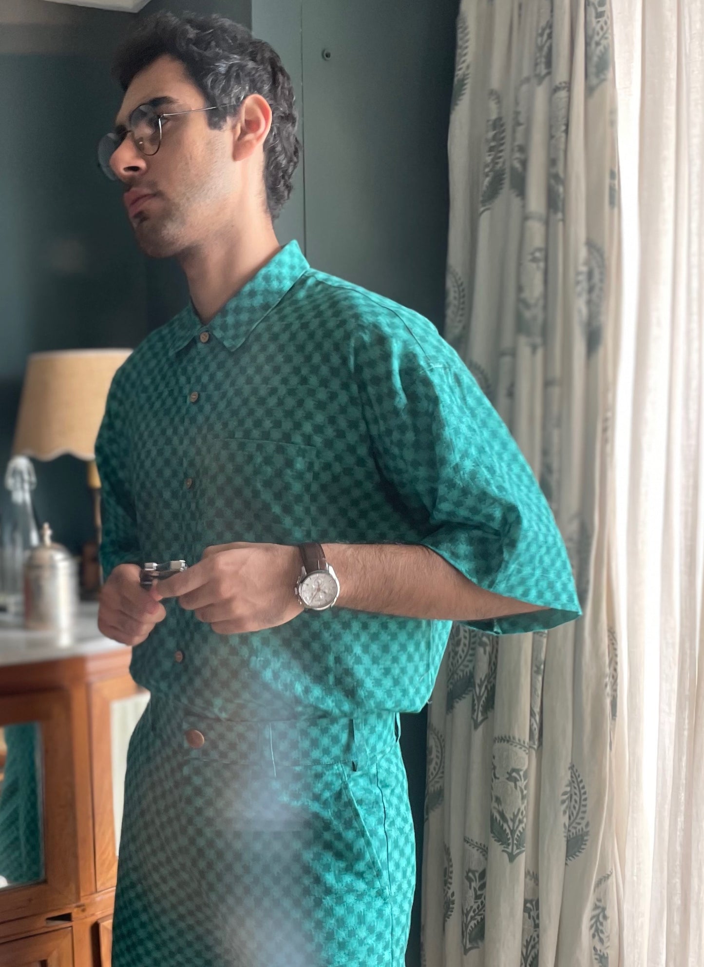 The Adam Shirt - Classic Checked Print - Green