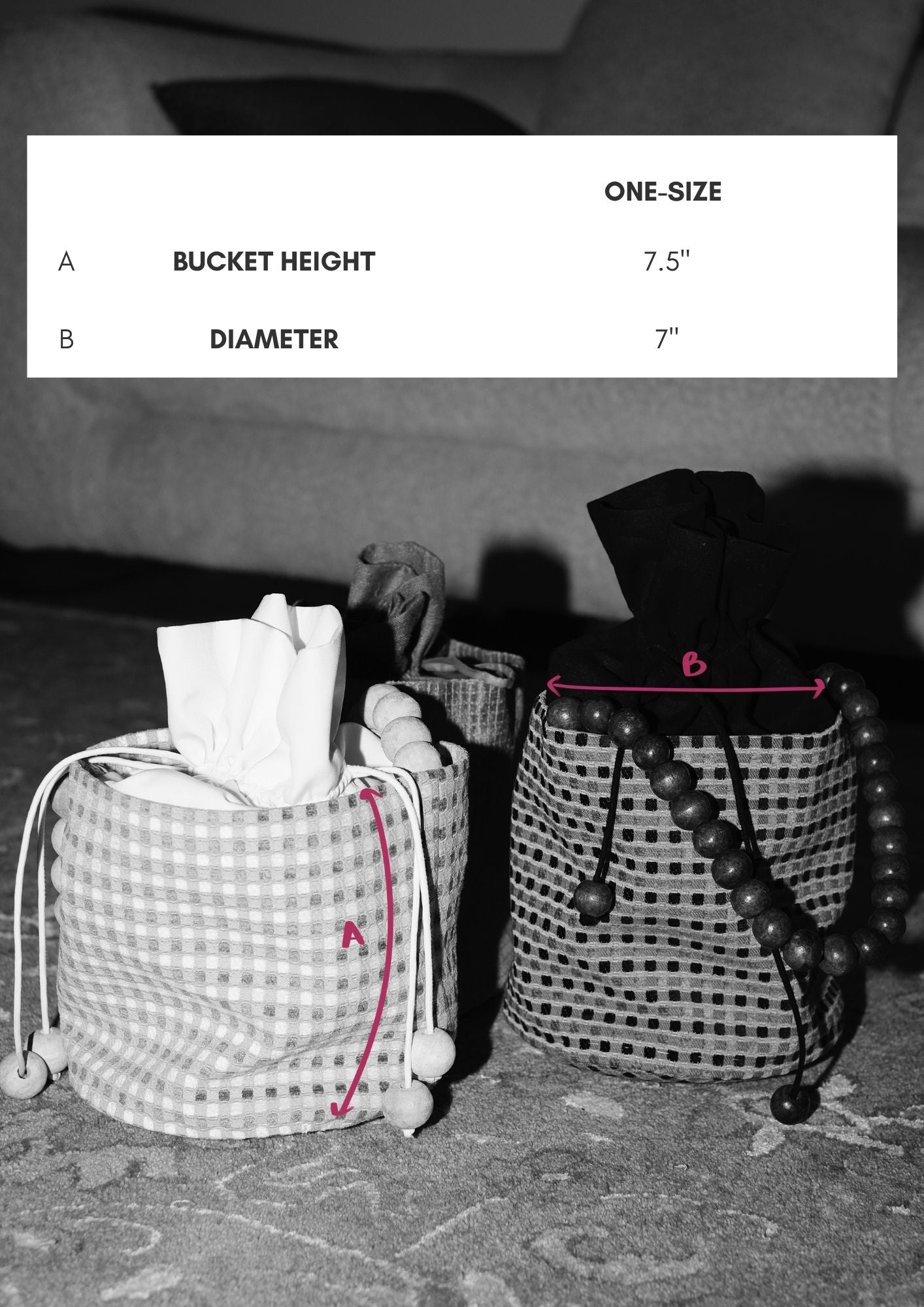 The Potli — Wooden Bead & Drawstring  Bucket Bag