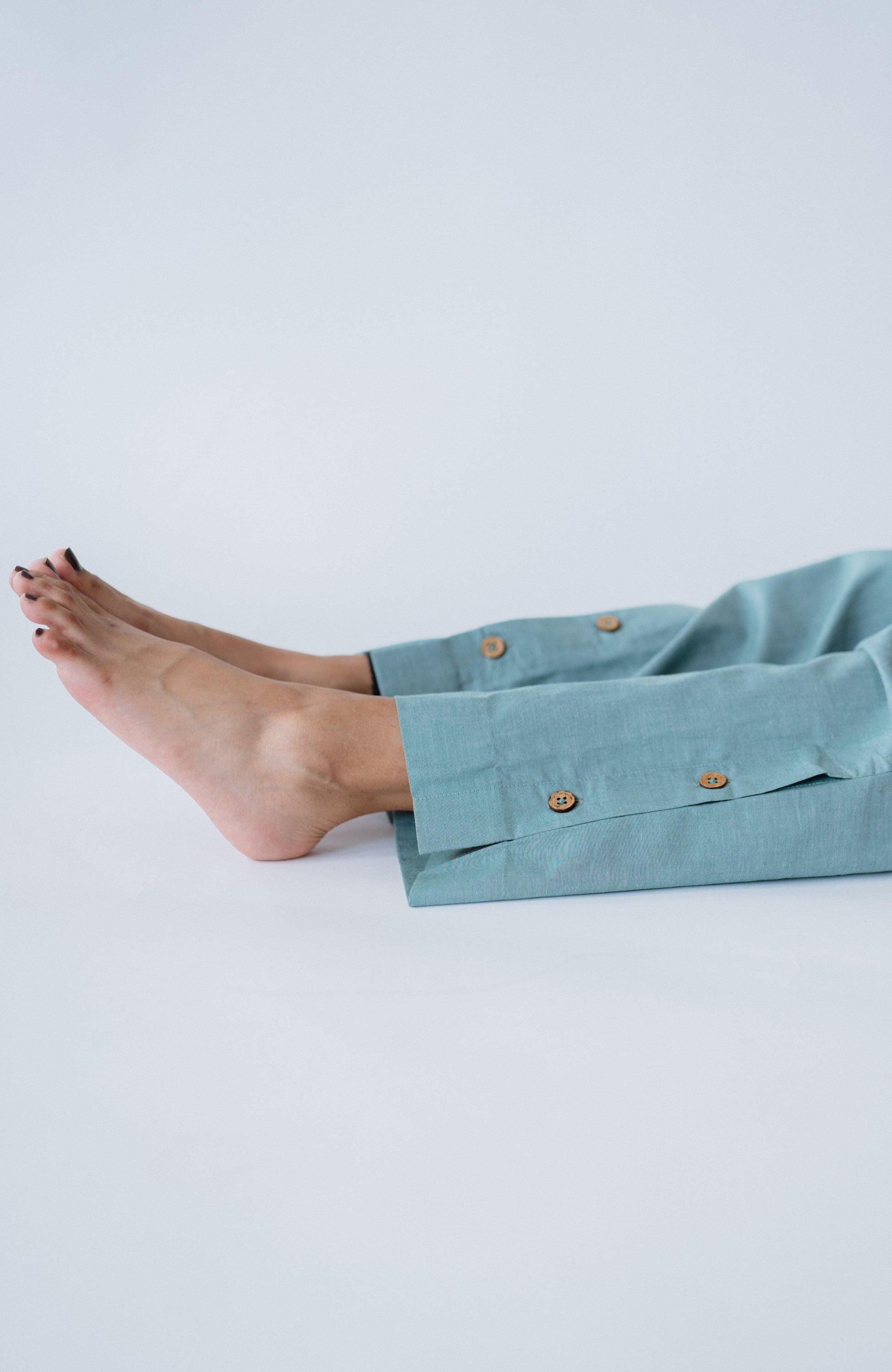 Relaxed Paperbag Pants - Green - Hëne