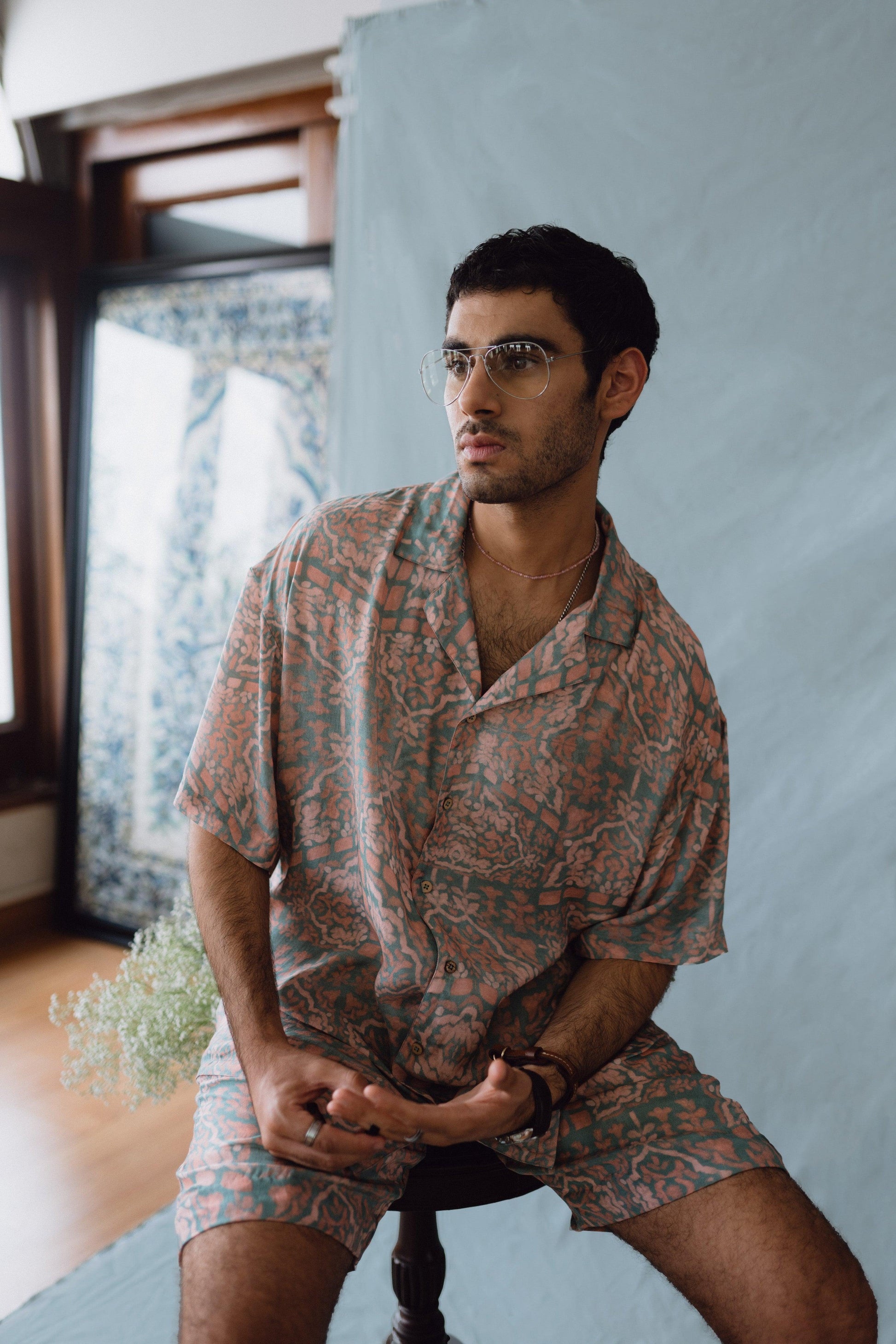 Printed Cotton - Silk Shorts - Hëne