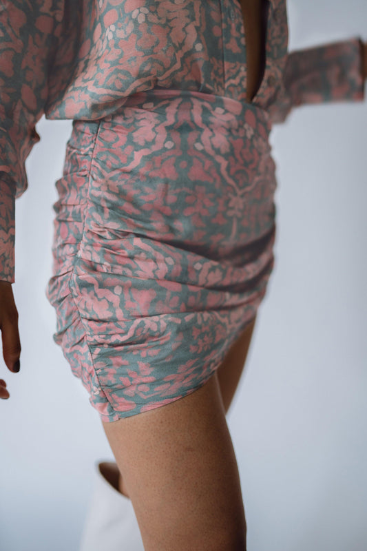 Printed short skirt - Pink - Hëne