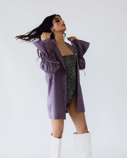 Short shirt dress - purple - Hëne