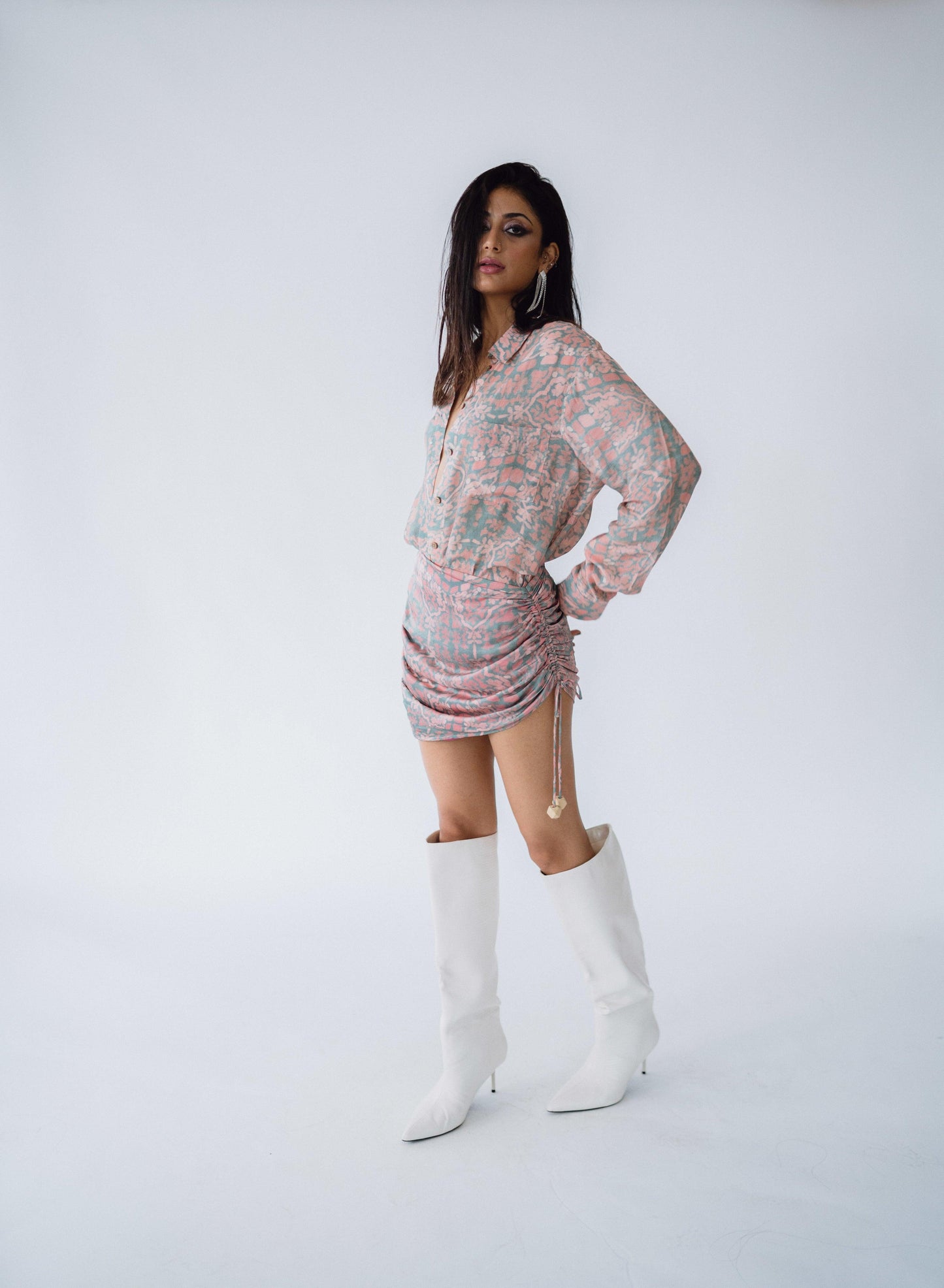 Printed short skirt - Pink - Hëne